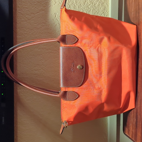 Longchamp Handbags - Longchamp Le Pliage Small Shoulder Tote in Orange